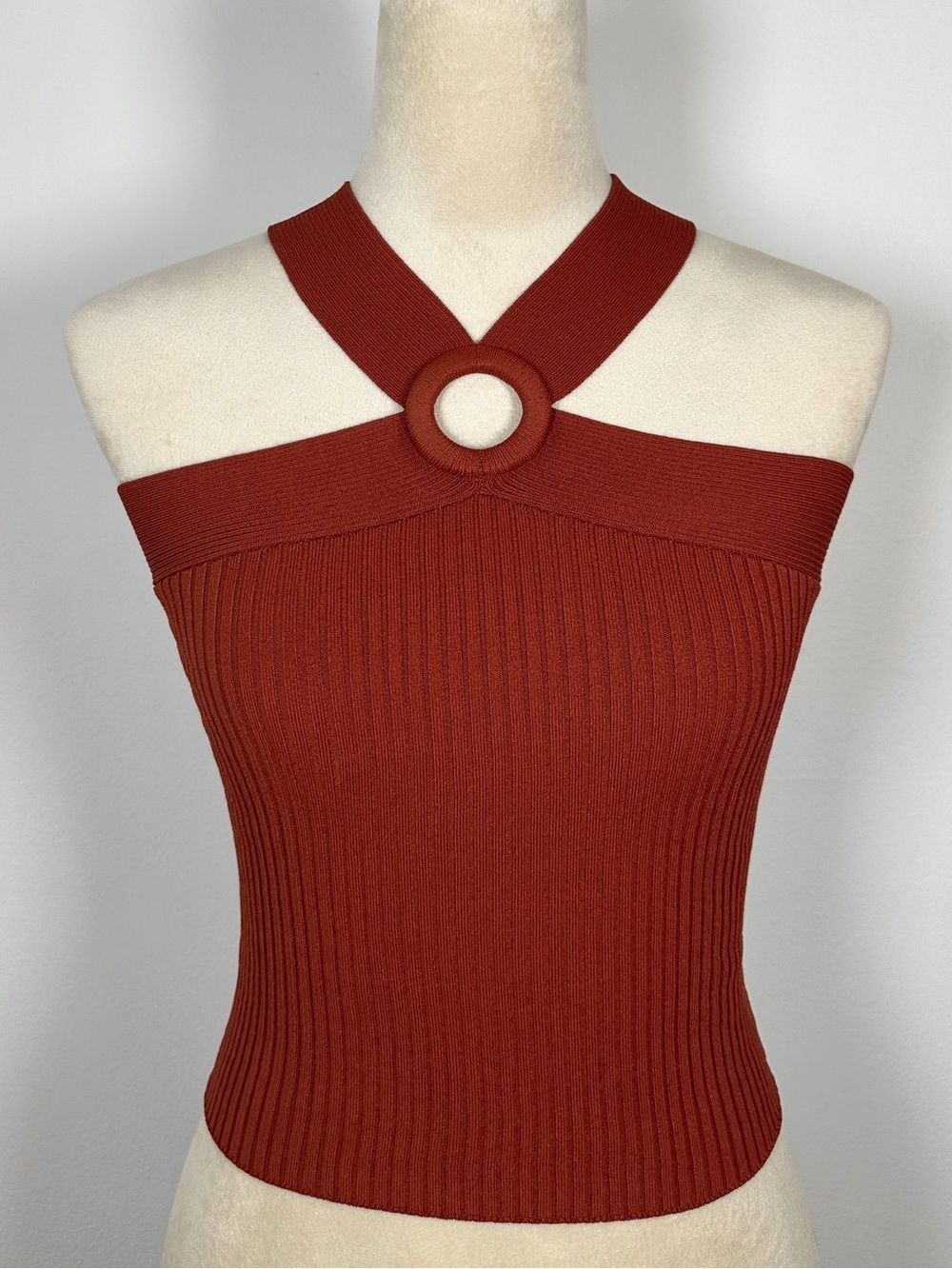 Sandro Paris Rib Knit Halter Top | Size 1
